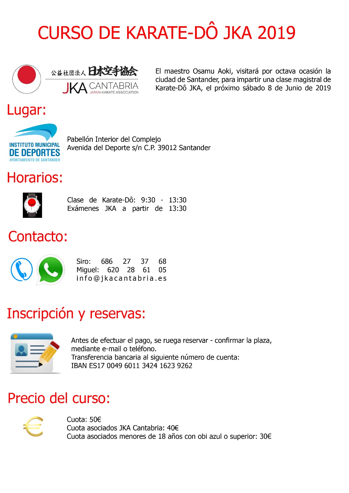 Abierto plazo de inscripción Curso Aoki 2019